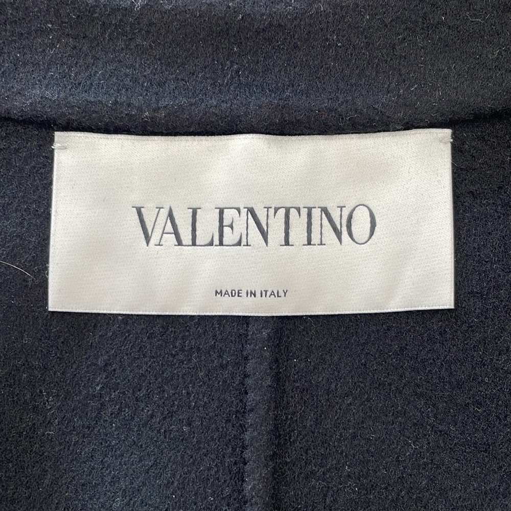 Valentino Black Wool/Cashmere Blend Swing Coat - Picture 10 of 12